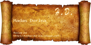 Hadas Dorina névjegykártya